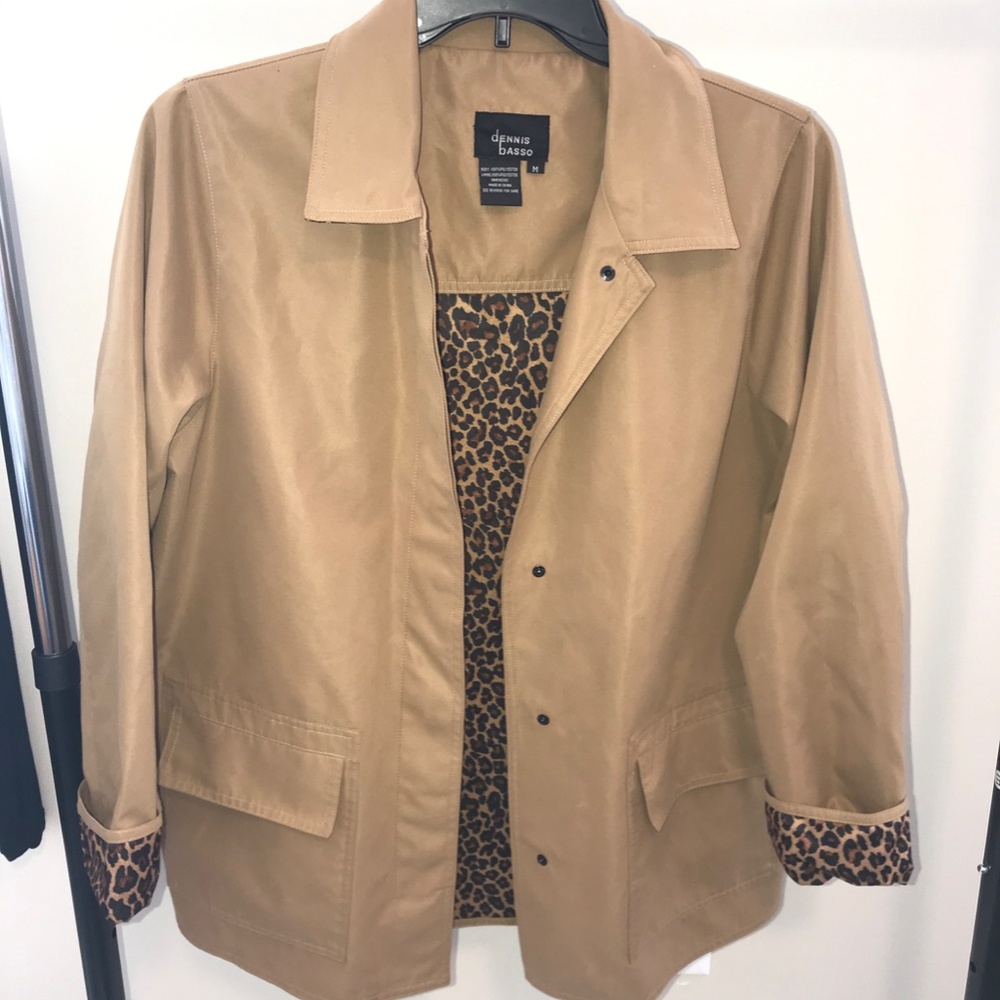 Dennis Basso Animal Print Rain/Car Jacket